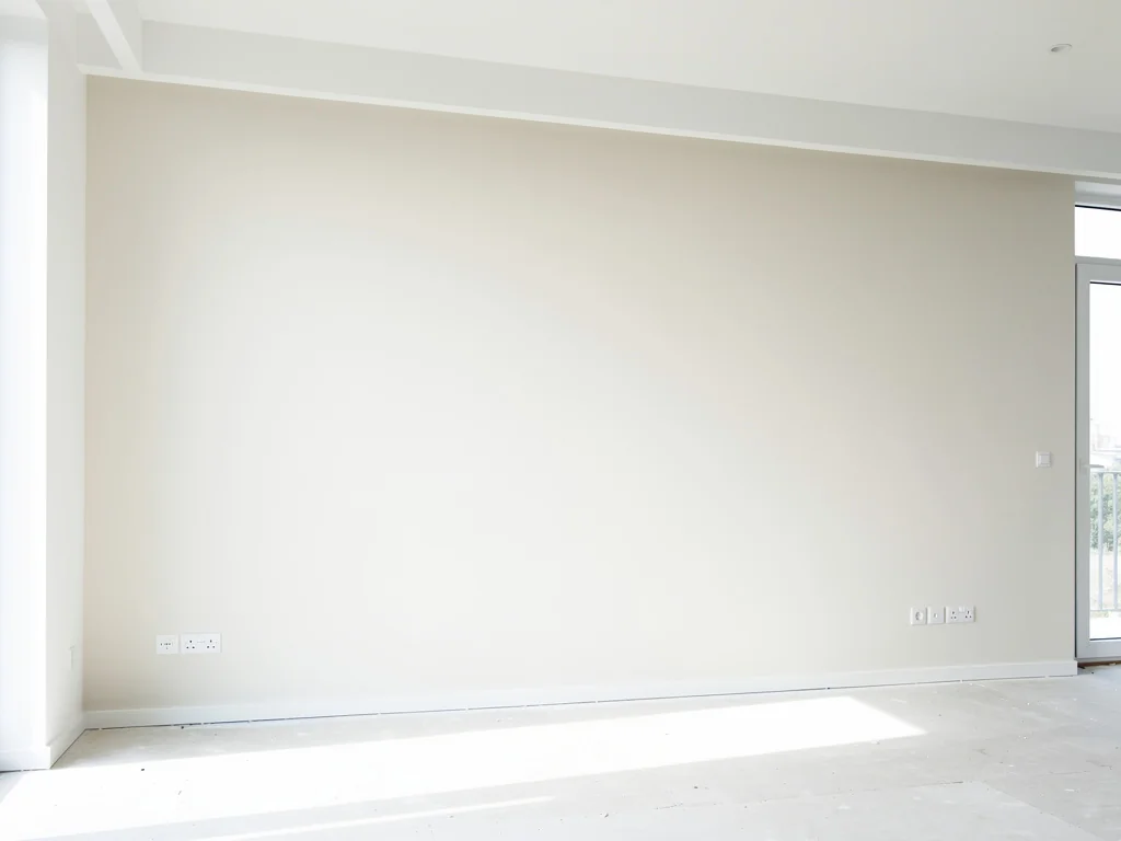 Mur de salon doublé par l'intérieur et refermé en plaque prête à peindre